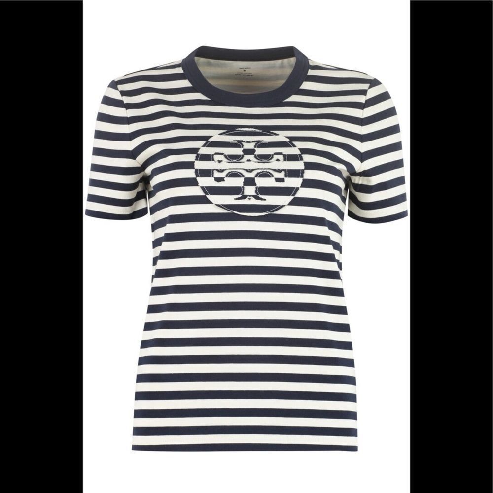🎈SALE 🎈 Tory Burch Cotton t-shirt with Logo - Picture 4 of 12